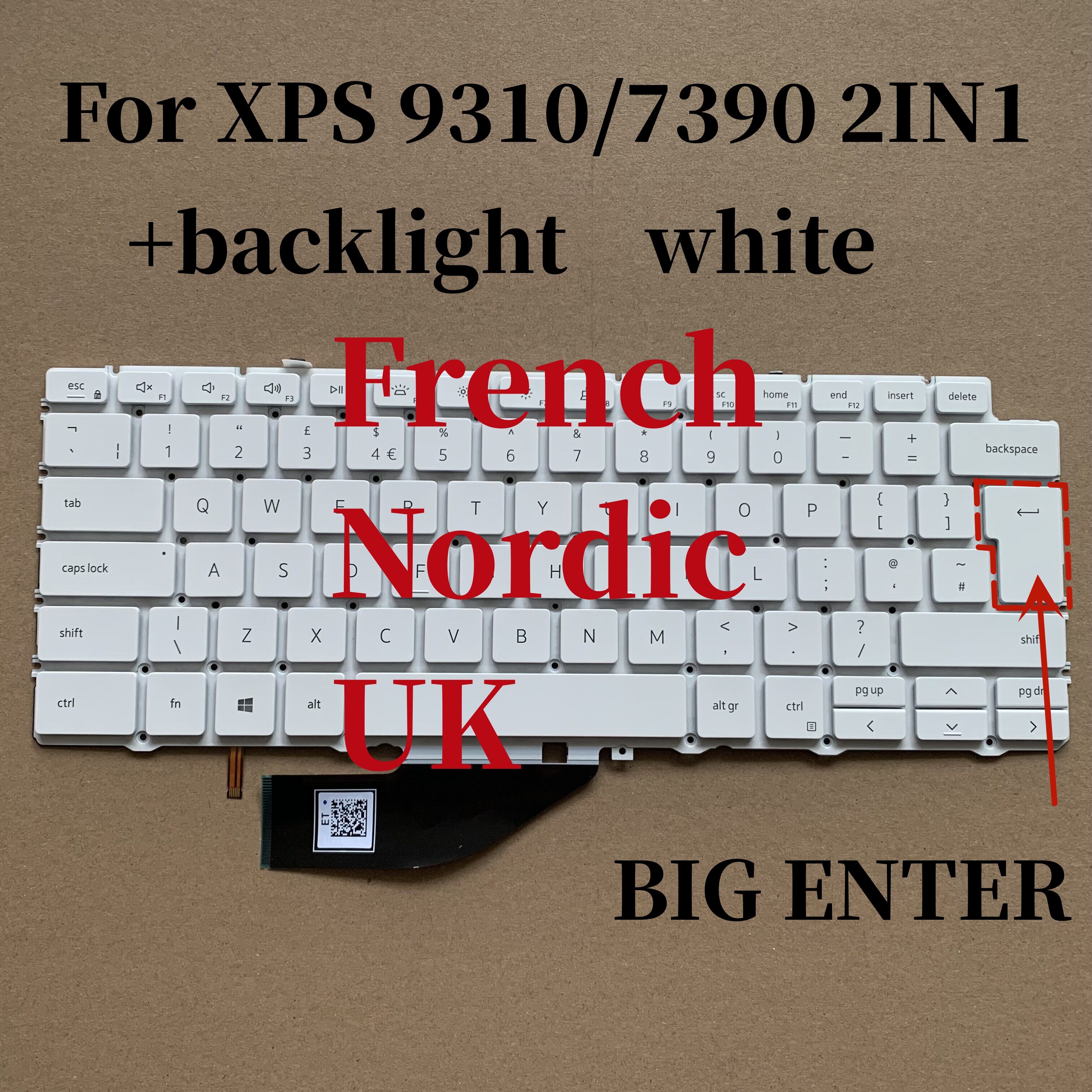  XPS 9310 7390 Ʈ Ű Ʈ, ̱ FR UK , ȭƮ,   NSK-ET1BC, Y60N2, YKV64, YY06D, ǰ
